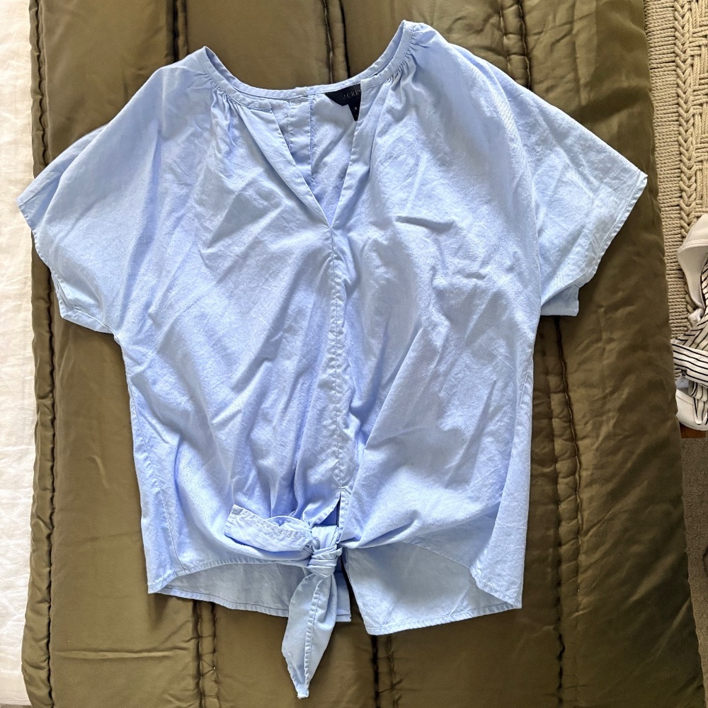 J Crew Tie Front Shirt